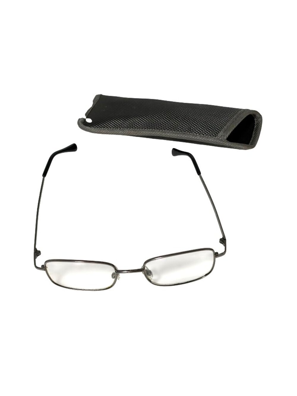 Silver Rim Glasses Readers 2.00 With Gray Case Orchid BLPU